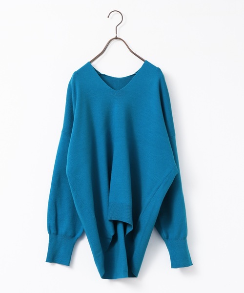 hunch(ハンチ)の「【静電気防止】やわもちヤーン ドロップショルダーニット(ニット/セーター・レディース・ブラック/レッド/ブラウン/ブルー/アイボリー/ネイビー/ロイヤルブルー・FREE)」の8枚目の写真