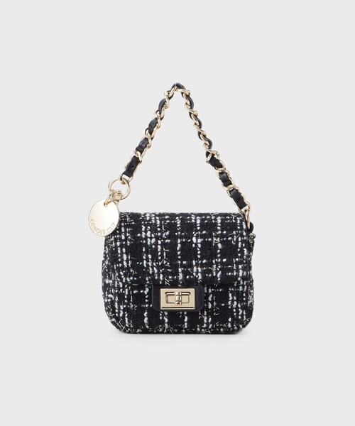 OPAQUE.CLIP(オペークドットクリップ)の「ミニサイズキルティングバッグチャーム(チャーム・レディース・ブラック系1/ブラック/オフホワイト/ホワイト系9/シルバー系その他7/ベージュ系6・00)」の8枚目の写真