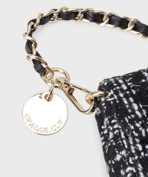 OPAQUE.CLIP(オペークドットクリップ)の「ミニサイズキルティングバッグチャーム(チャーム・レディース・ブラック系1/ブラック/オフホワイト/ホワイト系9/シルバー系その他7/ベージュ系6・00)」の12枚目の写真