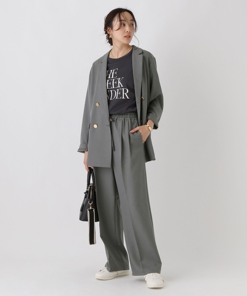 Elura(エルーラ)の「映えラクテーラードジャケット/580046(テーラードジャケット・レディース・ネイビー/グレー・FREE)」の9枚目の写真