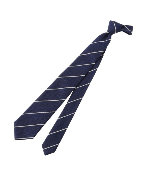 MACKINTOSH PHILOSOPHY(マッキントッシュ フィロソフィー)の「ヘリンボーン×ストライプ レギュラータイ(ネクタイ・メンズ・チャコールグレー/ダークネイビー・FREE)」の2枚目の写真