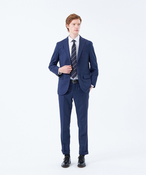 MACKINTOSH PHILOSOPHY(マッキントッシュ フィロソフィー)の「ヘリンボーン×ストライプ レギュラータイ(ネクタイ・メンズ・チャコールグレー/ダークネイビー・FREE)」の5枚目の写真