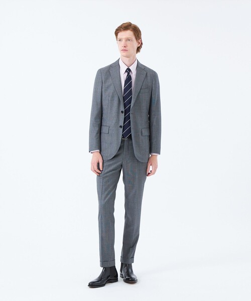 MACKINTOSH PHILOSOPHY(マッキントッシュ フィロソフィー)の「ヘリンボーン×ストライプ レギュラータイ(ネクタイ・メンズ・チャコールグレー/ダークネイビー・FREE)」の6枚目の写真