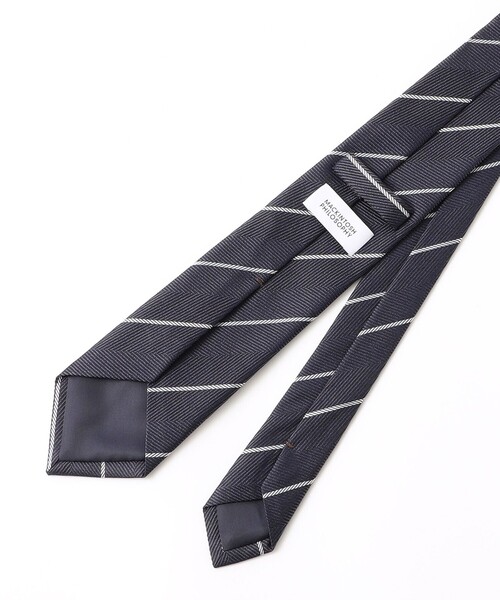 MACKINTOSH PHILOSOPHY(マッキントッシュ フィロソフィー)の「ヘリンボーン×ストライプ レギュラータイ(ネクタイ・メンズ・チャコールグレー/ダークネイビー・FREE)」の7枚目の写真