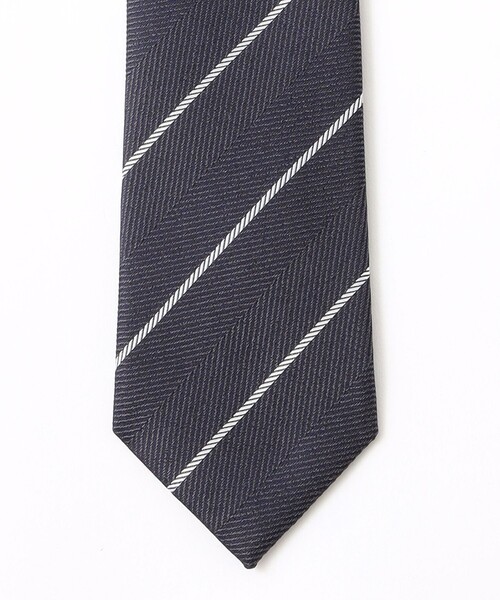 MACKINTOSH PHILOSOPHY(マッキントッシュ フィロソフィー)の「ヘリンボーン×ストライプ レギュラータイ(ネクタイ・メンズ・チャコールグレー/ダークネイビー・FREE)」の8枚目の写真