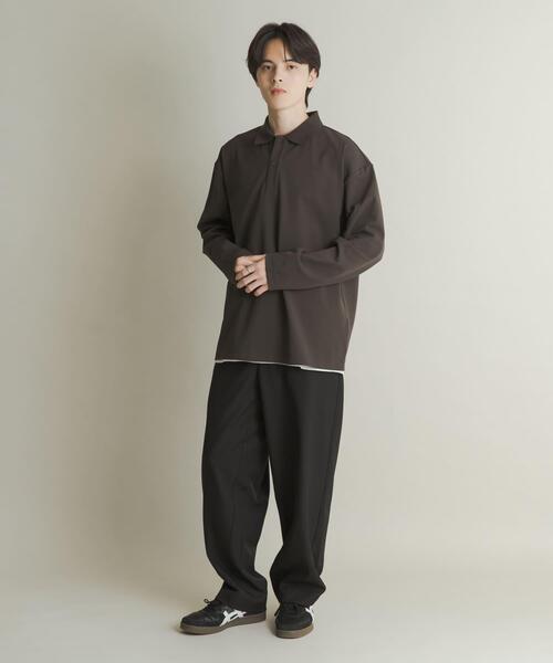 SENSE OF PLACE by URBAN RESEARCH（センスオブプレイスバイアーバンリサーチ）の「バレルレッグノータックスラックス（その他パンツ・メンズ・ブラック/ブラウン/ベージュ・LARGE/MEDIUM）」の4枚目の写真