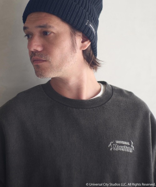 ADAM PATEK（アダムパテック）の「msw1753-Frankenstein face print crewneck スウェット(AP2524018)（スウェット・メンズ・ブラック/ミックスグレー・1/2）」の5枚目の写真