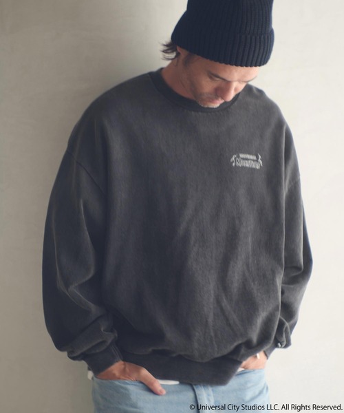 ADAM PATEK（アダムパテック）の「msw1753-Frankenstein face print crewneck スウェット(AP2524018)（スウェット・メンズ・ブラック/ミックスグレー・1/2）」の6枚目の写真