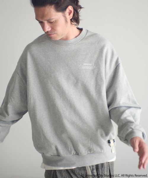 ADAM PATEK（アダムパテック）の「msw1753-Frankenstein face print crewneck スウェット(AP2524018)（スウェット・メンズ・ブラック/ミックスグレー・1/2）」の10枚目の写真