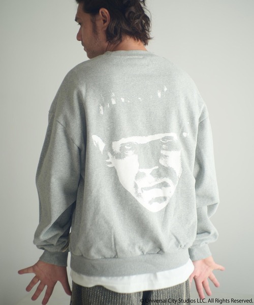 ADAM PATEK（アダムパテック）の「msw1753-Frankenstein face print crewneck スウェット(AP2524018)（スウェット・メンズ・ブラック/ミックスグレー・1/2）」の13枚目の写真