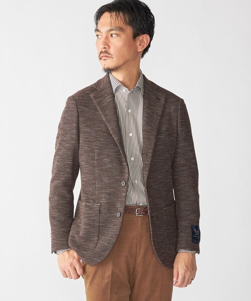 SHIPS（シップス）の「SHIPS: ジャージー ロンドンストライプ ワンピースカラー シャツ（ビジネスシャツ・メンズ・ネイビー/ブラウン・SMALL/MEDIUM/LARGE/X-LARGE）」の20枚目の写真