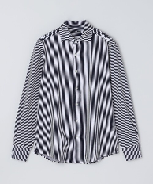 SHIPS（シップス）の「SHIPS: ジャージー ロンドンストライプ ワンピースカラー シャツ（ビジネスシャツ・メンズ・ネイビー/ブラウン・SMALL/MEDIUM/LARGE/X-LARGE）」の18枚目の写真