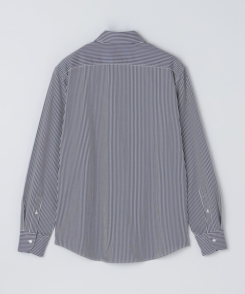 SHIPS（シップス）の「SHIPS: ジャージー ロンドンストライプ ワンピースカラー シャツ（ビジネスシャツ・メンズ・ネイビー/ブラウン・SMALL/MEDIUM/LARGE/X-LARGE）」の12枚目の写真