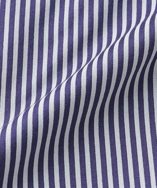 SHIPS（シップス）の「SHIPS: ジャージー ロンドンストライプ ワンピースカラー シャツ（ビジネスシャツ・メンズ・ネイビー/ブラウン・SMALL/MEDIUM/LARGE/X-LARGE）」の9枚目の写真