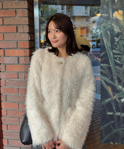 PROPORTION BODY DRESSING(プロポーションボディドレッシング)の「ラムファー風ブルゾン / 1215255002(ブルゾン・レディース・ブラウン/ホワイト系その他・MEDIUM/SMALL)」の2枚目の写真