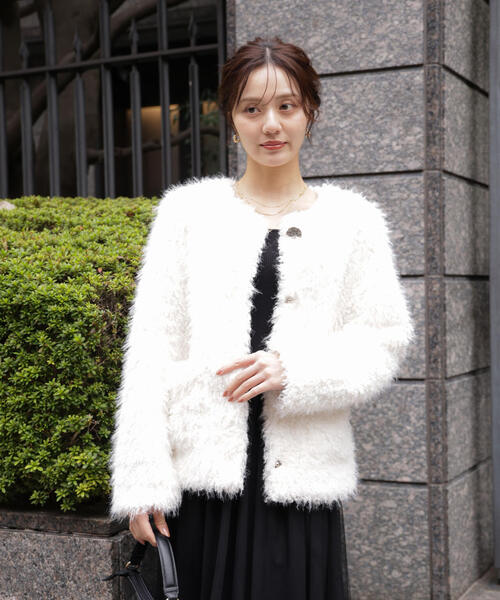 PROPORTION BODY DRESSING(プロポーションボディドレッシング)の「ラムファー風ブルゾン / 1215255002(ブルゾン・レディース・ブラウン/ホワイト系その他・MEDIUM/SMALL)」の4枚目の写真