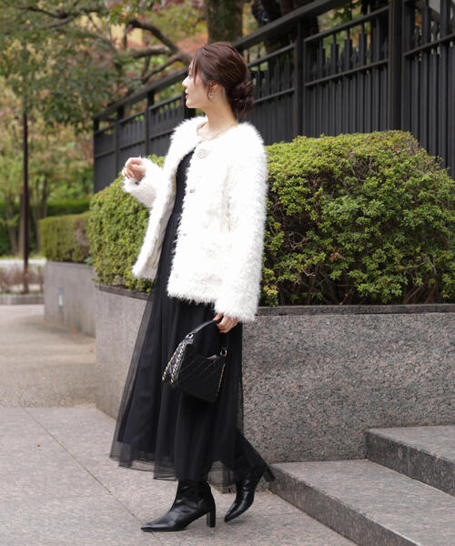 PROPORTION BODY DRESSING(プロポーションボディドレッシング)の「ラムファー風ブルゾン / 1215255002(ブルゾン・レディース・ブラウン/ホワイト系その他・MEDIUM/SMALL)」の7枚目の写真