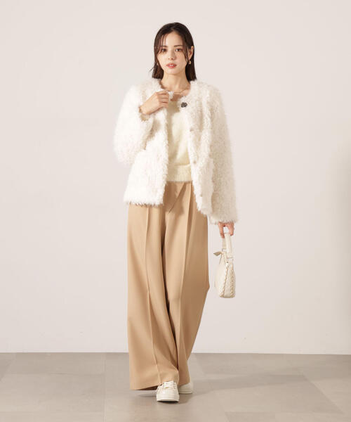 PROPORTION BODY DRESSING(プロポーションボディドレッシング)の「ラムファー風ブルゾン / 1215255002(ブルゾン・レディース・ブラウン/ホワイト系その他・MEDIUM/SMALL)」の14枚目の写真