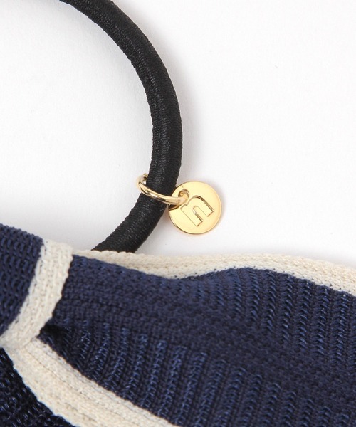 niko and...（ニコアンド）の「バイカラーリボンヘアゴム（ヘアゴム・レディース・ネイビー/アイボリー・0）」の3枚目の写真