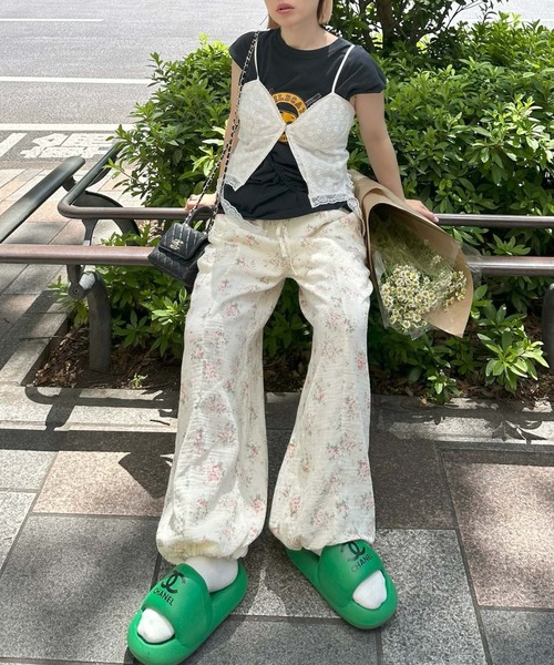 コルセット切替コットンレースキャミ（その他トップス）｜Alley Tokyo