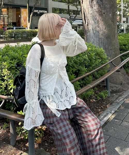 ハンドメイドマグノリアパール風コットンレースキャミロリータヒッピーカントリー コルセット切替コットンレースキャミ（その他トップス）｜Alley Tokyo
