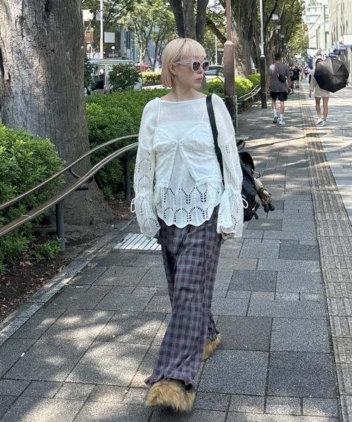 コルセット切替コットンレースキャミ（その他トップス）｜Alley Tokyo