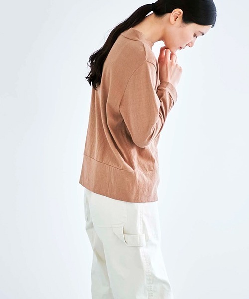 HAU(ハウ)の「トップスガーゼ 3/4sleeve(Tシャツ/カットソー・レディース・チャコールグレー/ライトグレー/ブラウン/ホワイト・MEDIUM)」の9枚目の写真