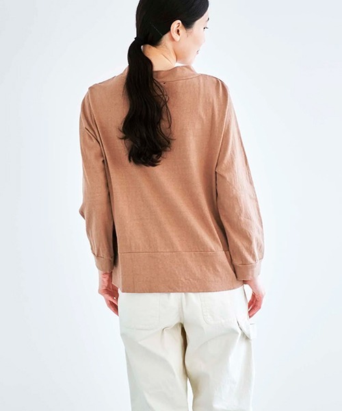 HAU(ハウ)の「トップスガーゼ 3/4sleeve(Tシャツ/カットソー・レディース・チャコールグレー/ライトグレー/ブラウン/ホワイト・MEDIUM)」の10枚目の写真