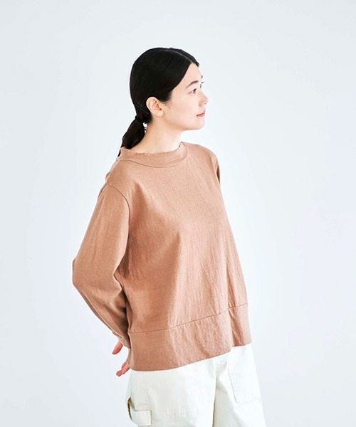 HAU(ハウ)の「トップスガーゼ 3/4sleeve(Tシャツ/カットソー・レディース・チャコールグレー/ライトグレー/ブラウン/ホワイト・MEDIUM)」の13枚目の写真