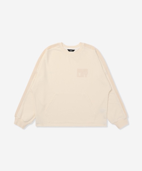 Hurley （ハーレー）の「【Hurley/ハーレー】レディースドローコード切替スウェット　オーバーサイズシルエット　トレーナー　TERRY CDR SWITCHING DC CREW（スウェット・レディース・オフホワイト/マルーン/ブラック/ヘザーグレー・MEDIUM/SMALL/LARGE）」の2枚目の写真