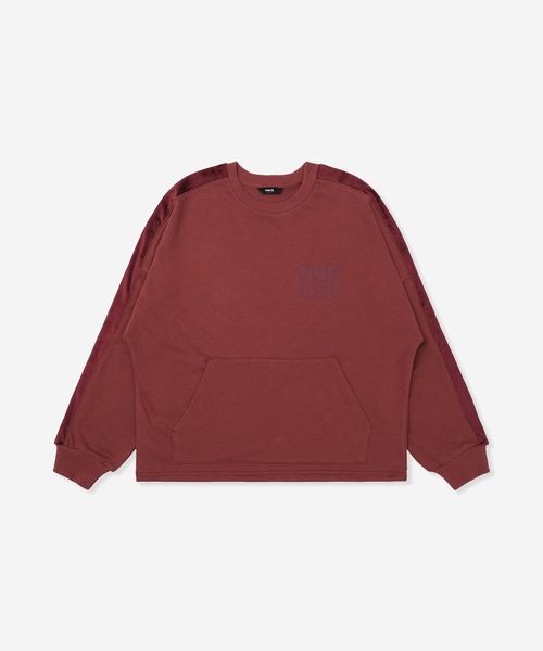 Hurley （ハーレー）の「【Hurley/ハーレー】レディースドローコード切替スウェット　オーバーサイズシルエット　トレーナー　TERRY CDR SWITCHING DC CREW（スウェット・レディース・オフホワイト/マルーン/ブラック/ヘザーグレー・MEDIUM/SMALL/LARGE）」の4枚目の写真