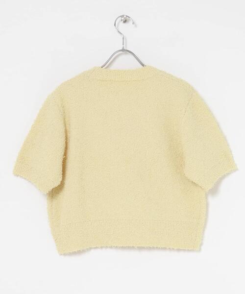 ITEMS URBANRESEARCH（アイテムズ アーバンリサーチ）の「フリンジコンパクトニット（ニット/セーター・レディース・ブラック/イエロー系その他/オフホワイト/ブラウン・FREE）」の13枚目の写真