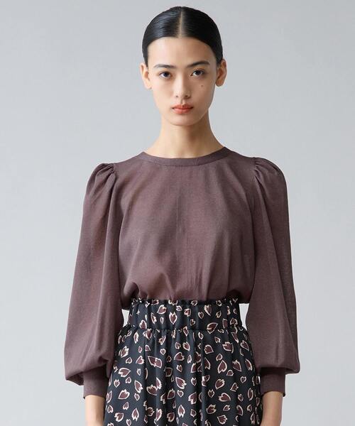 Tiara（ティアラ）の「グロッシーシアーカーディガン（カーディガン/ボレロ・レディース・ラベンダー/ブラック/ブラウン・FREE）」の3枚目の写真