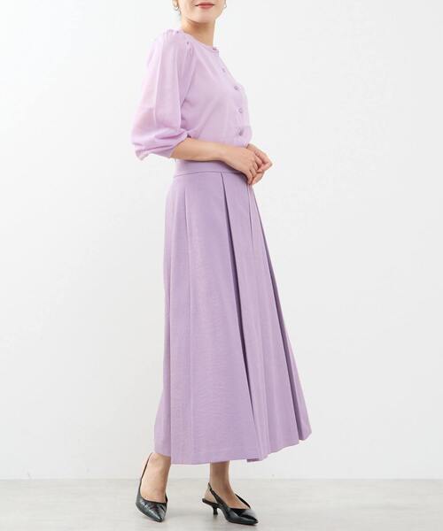 Tiara（ティアラ）の「グロッシーシアーカーディガン（カーディガン/ボレロ・レディース・ラベンダー/ブラック/ブラウン・FREE）」の4枚目の写真