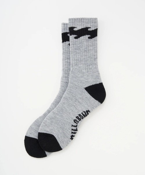 BILLABONG(ビラボン)の「BILLABONG メンズ WINTER HIGH SOCKS 【2025年秋冬モデル】/ビラボンウェーブロゴソックス(靴下)(ソックス/靴下・メンズ・グレー/オレンジ/グリーン/ブラック・FREE)」の2枚目の写真