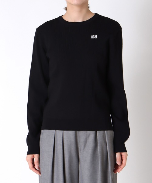 newnew刺繍リブニット【WEB限定】（ニット/セーター）｜Jines（ジネス