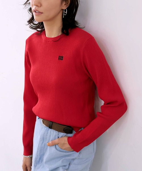 Jines(ジネス)の「newnew刺繍リブニット【WEB限定】(ニット/セーター・レディース・レッド/ブラウン/ブラック/アイボリー・38)」の8枚目の写真