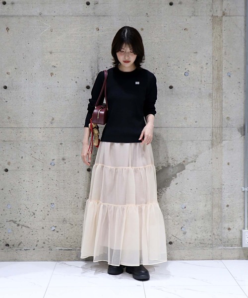 Jines(ジネス)の「newnew刺繍リブニット【WEB限定】(ニット/セーター・レディース・レッド/ブラウン/ブラック/アイボリー・38)」の13枚目の写真