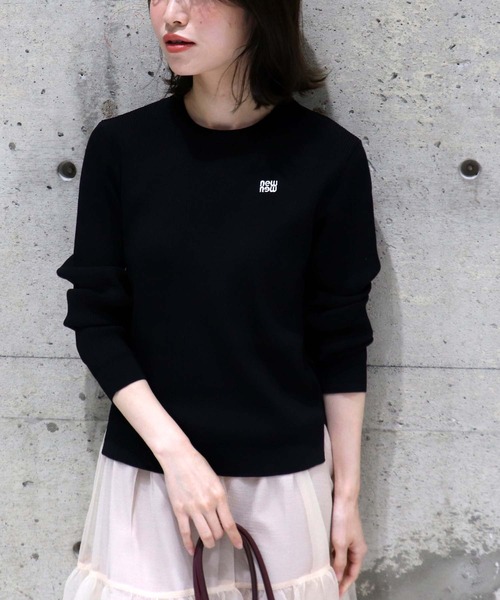newnew刺繍リブニット【WEB限定】（ニット/セーター）｜Jines（ジネス