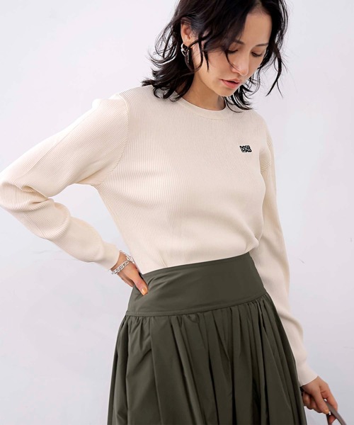 Jines(ジネス)の「newnew刺繍リブニット【WEB限定】(ニット/セーター・レディース・レッド/ブラウン/ブラック/アイボリー・38)」の11枚目の写真