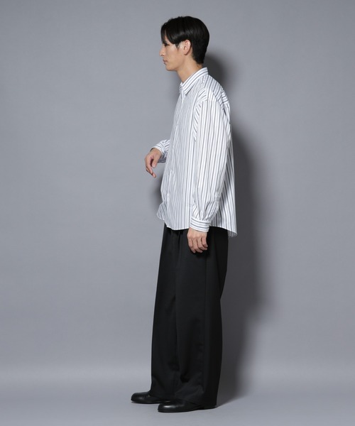 NANO universe（ナノユニバース）の「「大人のワイドシャツ」レギュラーカラー ストライプ長袖（シャツ/ブラウス・メンズ・ライトピンク/サックスブルー/ホワイト・L/M）」の15枚目の写真