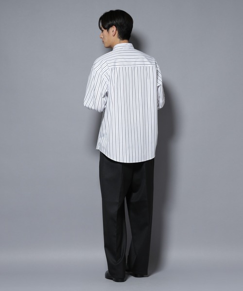 NANO universe（ナノユニバース）の「「大人のワイドシャツ」レギュラーカラー ストライプ長袖（シャツ/ブラウス・メンズ・ライトピンク/サックスブルー/ホワイト・L/M）」の17枚目の写真