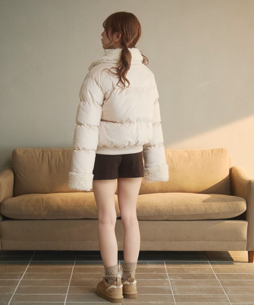 タグなし未着用 スーパービューティーキルティングボアダウンジャケット40 TITTY＆CO.（ティティーアンドコー） ダウンコート ダウンジャケット