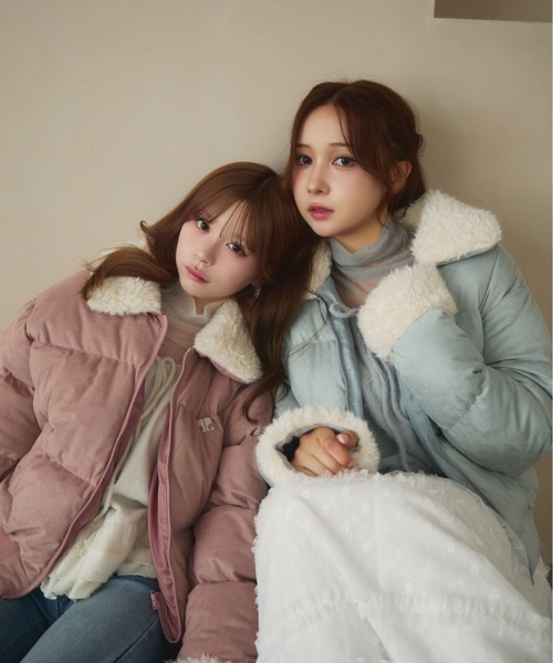 titty&co. ベージュ ダウンジャケット ベージュ リボン titty&co. ベージュ ダウンジャケット ベージュ リボン titty&co