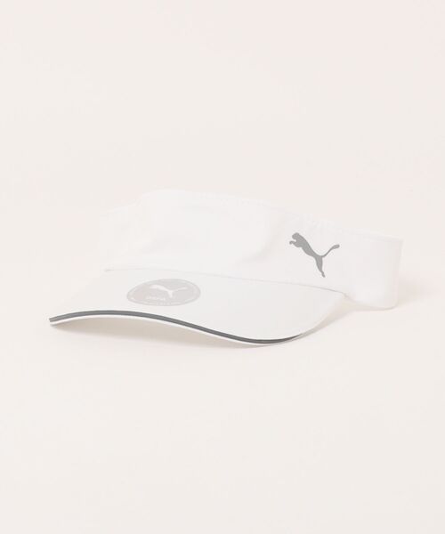 PUMA(プーマ)の「《PUMA》ランニング バイザー(サンバイザー・メンズ・ブラック/ホワイト・フリー)」の2枚目の写真