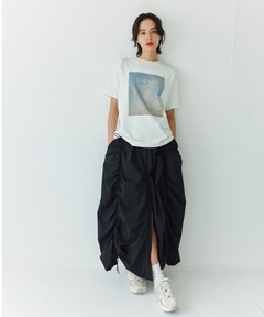 セール】【emmi atelier】ボリュームドロストジップアップスカート  