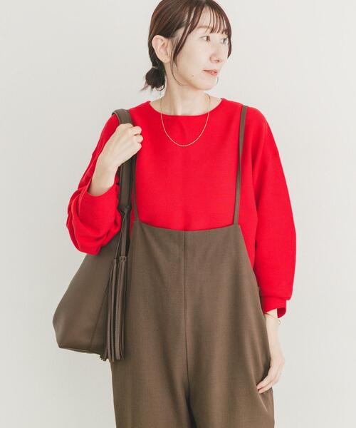 ITEMS URBANRESEARCH（アイテムズ アーバンリサーチ）の「バナナスリーブニット（ニット/セーター・レディース・ホワイト系その他/ブルー系その他/グレー/レッド・FREE）」の4枚目の写真