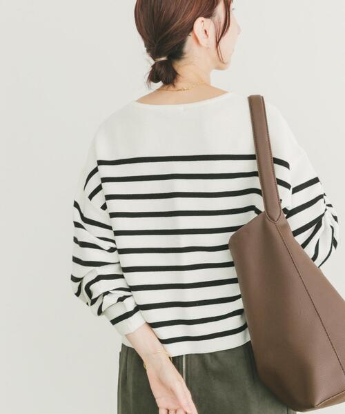 ITEMS URBANRESEARCH（アイテムズ アーバンリサーチ）の「バナナスリーブニット（ニット/セーター・レディース・ホワイト系その他/ブルー系その他/グレー/レッド・FREE）」の7枚目の写真