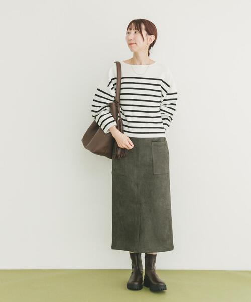 ITEMS URBANRESEARCH（アイテムズ アーバンリサーチ）の「バナナスリーブニット（ニット/セーター・レディース・ホワイト系その他/ブルー系その他/グレー/レッド・FREE）」の8枚目の写真