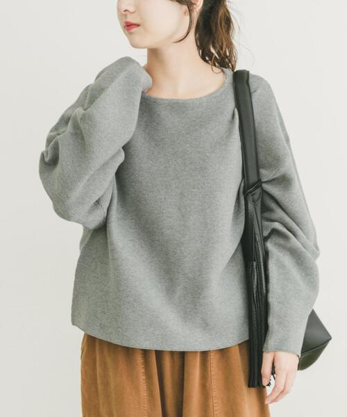 ITEMS URBANRESEARCH（アイテムズ アーバンリサーチ）の「バナナスリーブニット（ニット/セーター・レディース・ホワイト系その他/ブルー系その他/グレー/レッド・FREE）」の14枚目の写真